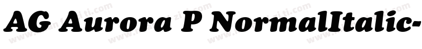 AG Aurora P NormalItalic字体转换